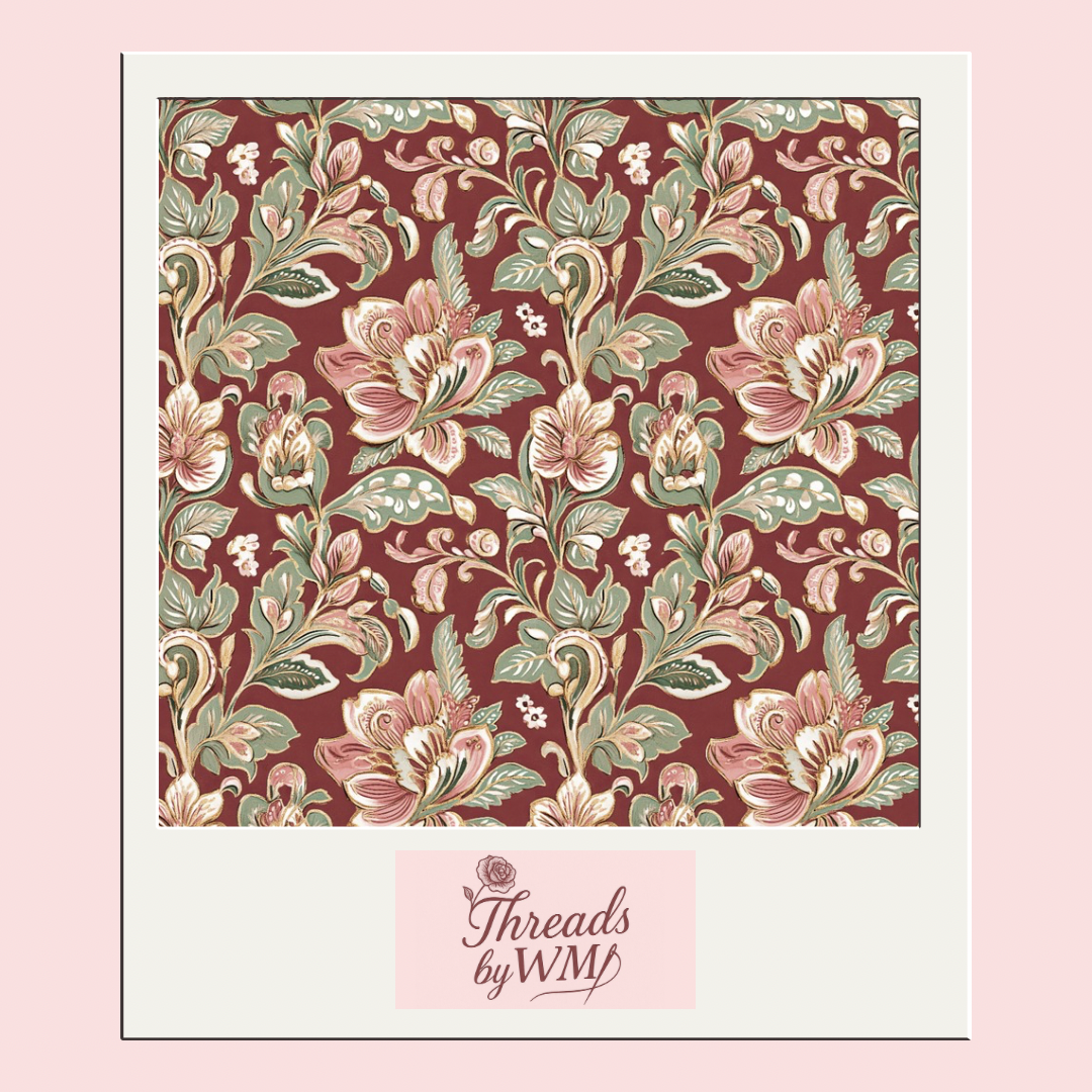 Burgundy Shimmer (cotton lamee)